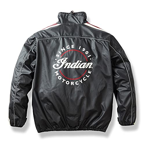 Indian Motorcycle Unisex Rain Suit Jacket, Black - 2861676