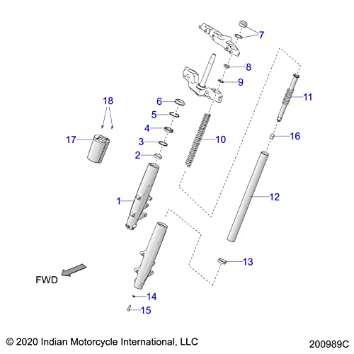 Victory Motorcycles Indian Motorcycle Dust Seal, Genuine OEM Part 3610158