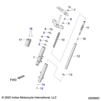 Victory Motorcycles Indian Motorcycle Dust Seal, Genuine OEM Part 3610158