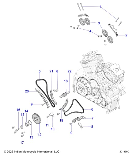 Victory Motorcycles Indian Motorcycle Cam Chain Guide, Fixed, Cover, Genuine OEM Part 3022742