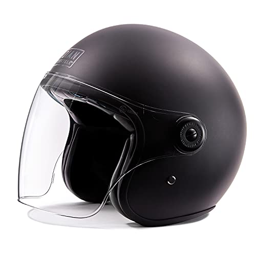 Indian Motorcycle Unisex Matte Jet Helmet, Black