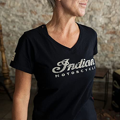 Indian Motorcycle Women's Script Logo T-Shirt, Black