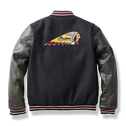 Indian Motorcycle Men's Varsity Bomber Jacket, Black - 2861674