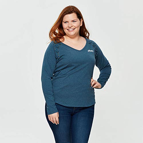 Indian Motorcycle Women's Long Sleeve Laced T-Shirt, Teal
