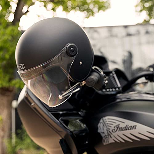 Indian Motorcycle Unisex Matte Jet Helmet, Black