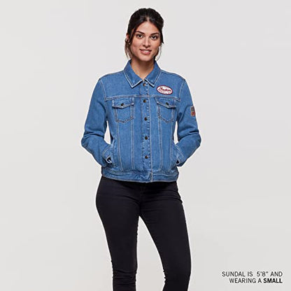 Indian Motorcycle Women's Denim Jacket, Blue - 2862845