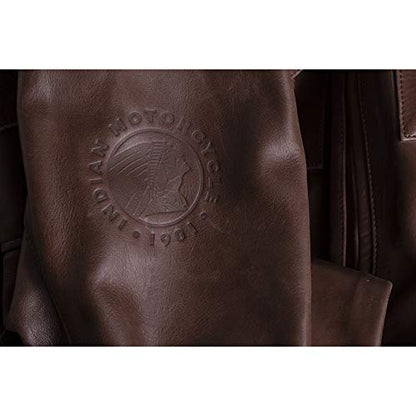 Indian Motorcycle Men's Leather Getaway Riding Jacket with Removable Liner, Brown - 2860501