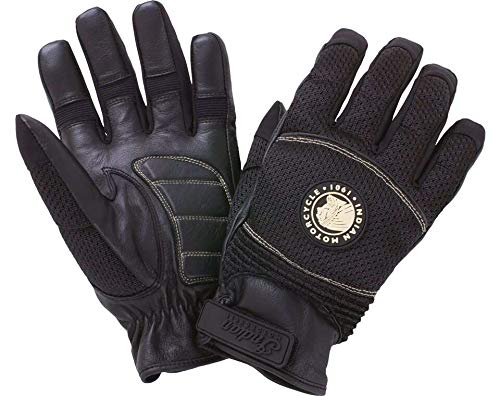 Polaris Indian Motorcycle Women's Mesh Warm-Weather Riding Gloves, Black