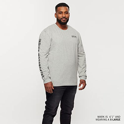 Indian Motorcycle Men's Athlete Long Sleeve T-Shirt, Gray