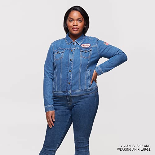 Indian Motorcycle Women's Denim Jacket, Blue - 2862845