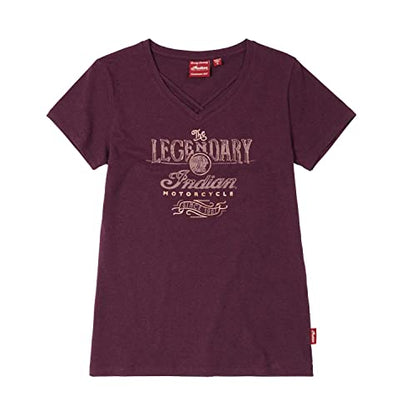 Indian Motorcycle Women's Rose Gold Print T-Shirt, Purple