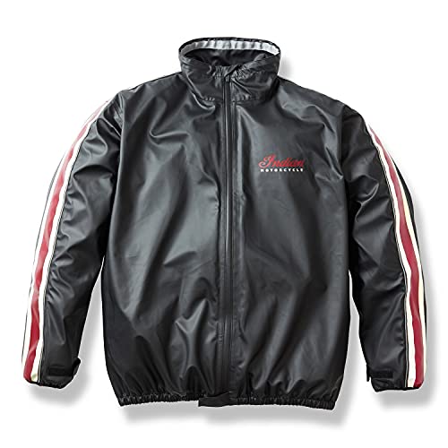 Indian Motorcycle Unisex Rain Suit Jacket, Black - 2861676