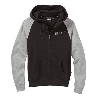 Indian Motorcycle Women's Contrast Sleeve Hoodie Sweatshirt, Black