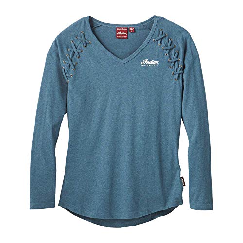 Indian Motorcycle Women's Long Sleeve Laced T-Shirt, Teal