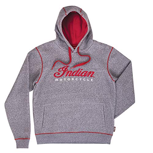 Indian Motorcycle Men's Logo Hoodie Sweatshirt, Gray