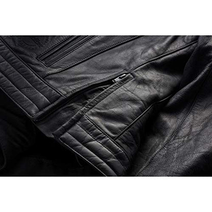 Indian Motorcycle Men's Leather Denton Jacket, Black - 2860653