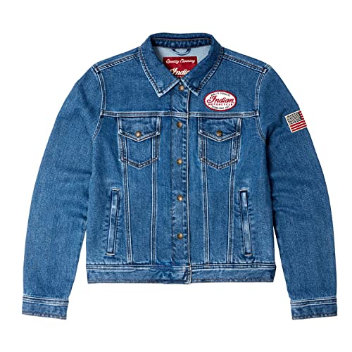 Indian Motorcycle Women's Denim Jacket, Blue - 2862845