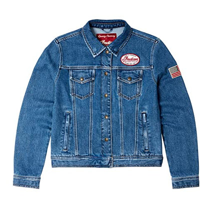 Indian Motorcycle Women's Denim Jacket, Blue - 2862845