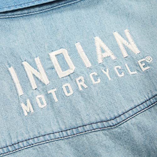 Indian Motorcycle Women's Western Denim Shirt, Blue