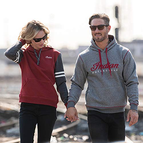 Indian Motorcycle Men's Logo Hoodie Sweatshirt, Gray