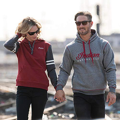 Indian Motorcycle Men's Logo Hoodie Sweatshirt, Gray