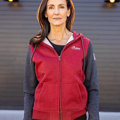 Indian Motorcycle Women's Icon Hoodie, Red - 2862779