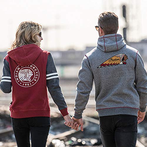 Indian Motorcycle Men's Logo Hoodie Sweatshirt, Gray