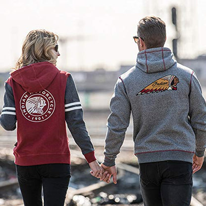 Indian Motorcycle Men's Logo Hoodie Sweatshirt, Gray