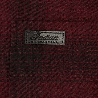 Indian Motorcycle Men's Denver Plaid Shirt, Port