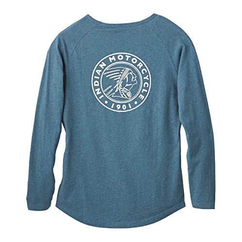 Indian Motorcycle Women's Long Sleeve Laced T-Shirt, Teal
