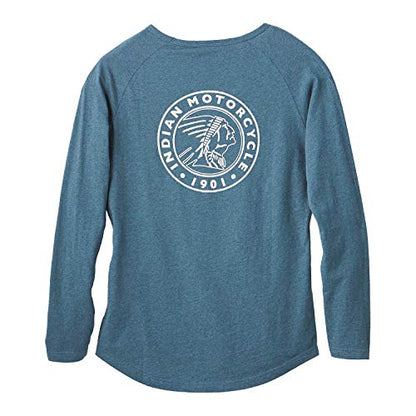 Indian Motorcycle Women's Long Sleeve Laced T-Shirt, Teal
