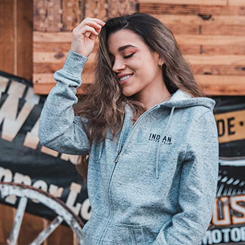 Indian Motorcycle Women's Textured Logo Hoodie Sweatshirt, Gray