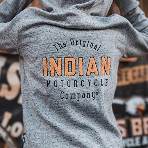 Indian Motorcycle Women's Textured Logo Hoodie Sweatshirt, Gray