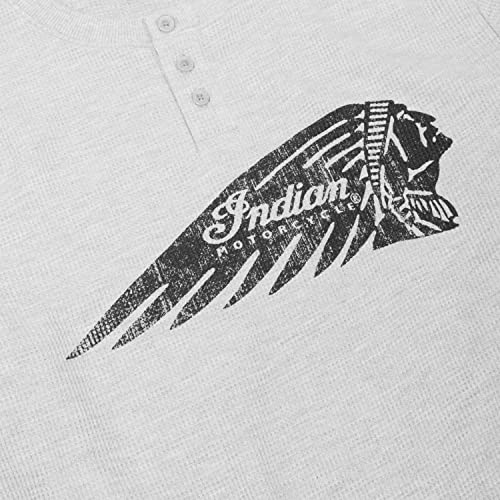 Indian Motorcycle Men's Authentic Waffle Long Sleeve T-Shirt, Gray