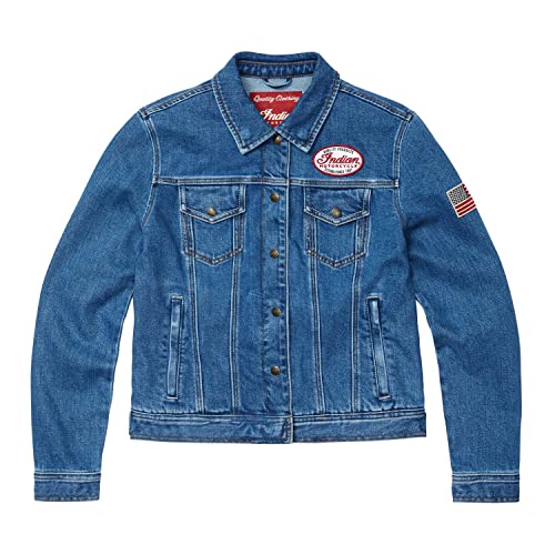 Indian Motorcycle Women's Denim Jacket, Blue - 2862845