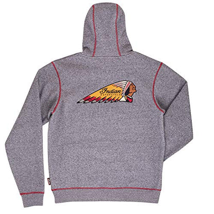 Indian Motorcycle Men's Logo Hoodie Sweatshirt, Gray