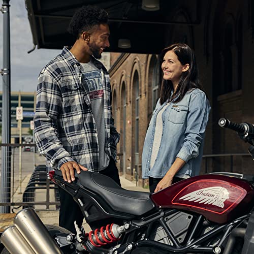 Indian Motorcycle Women's Western Denim Shirt, Blue
