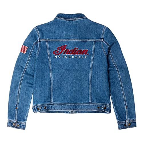 Indian Motorcycle Women's Denim Jacket, Blue - 2862845