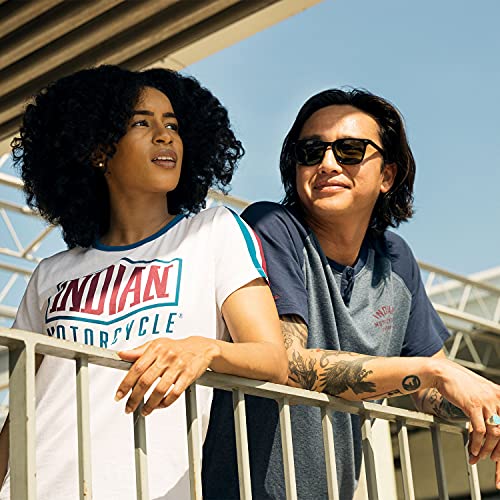 Indian Motorcycle Women's Stripe Sleeve T-Shirt, White