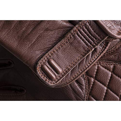 Indian Motorcycle Men's Leather Getaway Riding Gloves, Brown