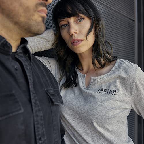 Indian Motorcycle Women's Sleeve Print Long Sleeve T-Shirt, Gray