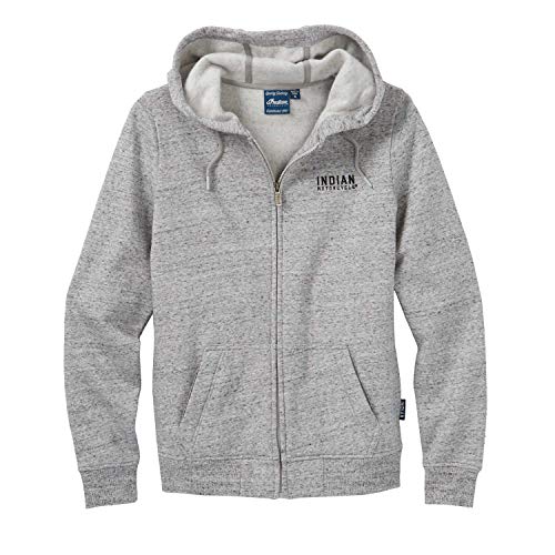 Indian Motorcycle Women's Textured Logo Hoodie Sweatshirt, Gray