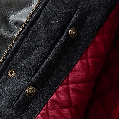 Indian Motorcycle Men's Varsity Bomber Jacket, Black - 2861674