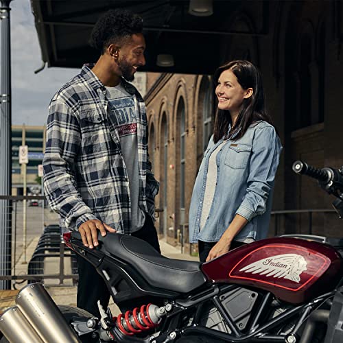 Indian Motorcycle Men's Toledo Plaid Shirt, Blue