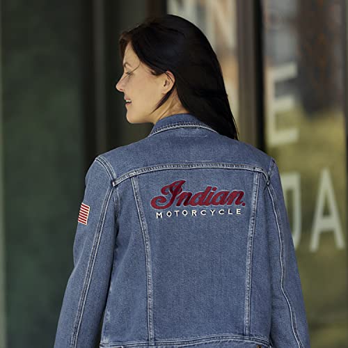 Indian Motorcycle Women's Denim Jacket, Blue - 2862845