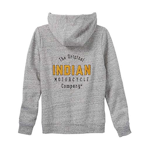 Indian Motorcycle Women's Textured Logo Hoodie Sweatshirt, Gray