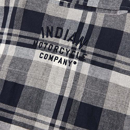 Indian Motorcycle Men's Toledo Plaid Shirt, Blue